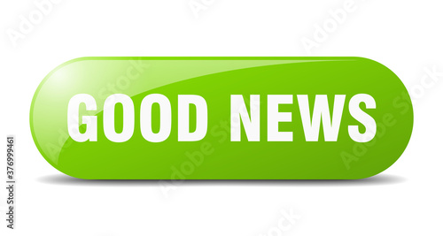 good news button. sticker. banner. rounded glass sign