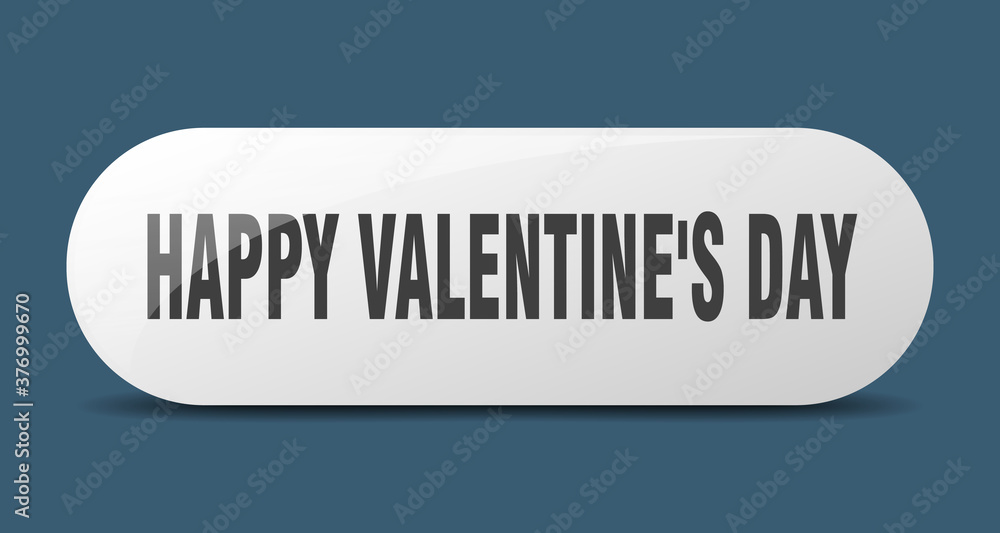 happy Valentine's day button. sticker. banner. rounded glass sign