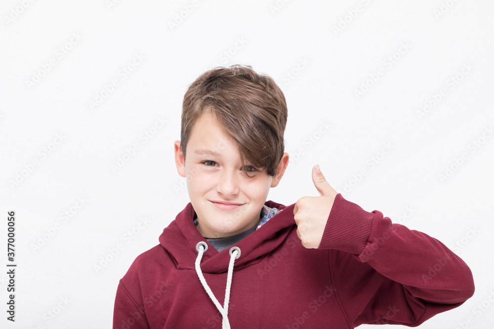 Cute boy in hoodie discount