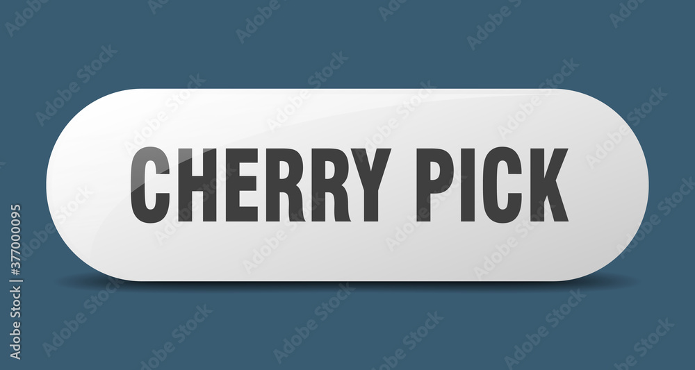 cherry pick button. sticker. banner. rounded glass sign