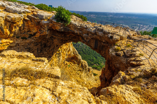 Keshet Cave, a limestone archway, Western Galilee photo