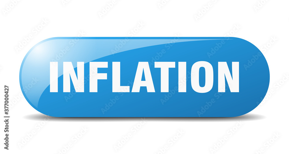 inflation button. sticker. banner. rounded glass sign inflation button. sticker. banner. rounded glass sign