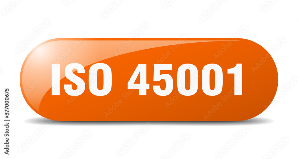 iso 45001 button. sticker. banner. rounded glass sign iso 45001 button. sticker. banner. rounded glass sign