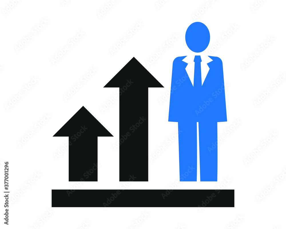 promotion icon, growth position icon promotion icon, growth position icon
