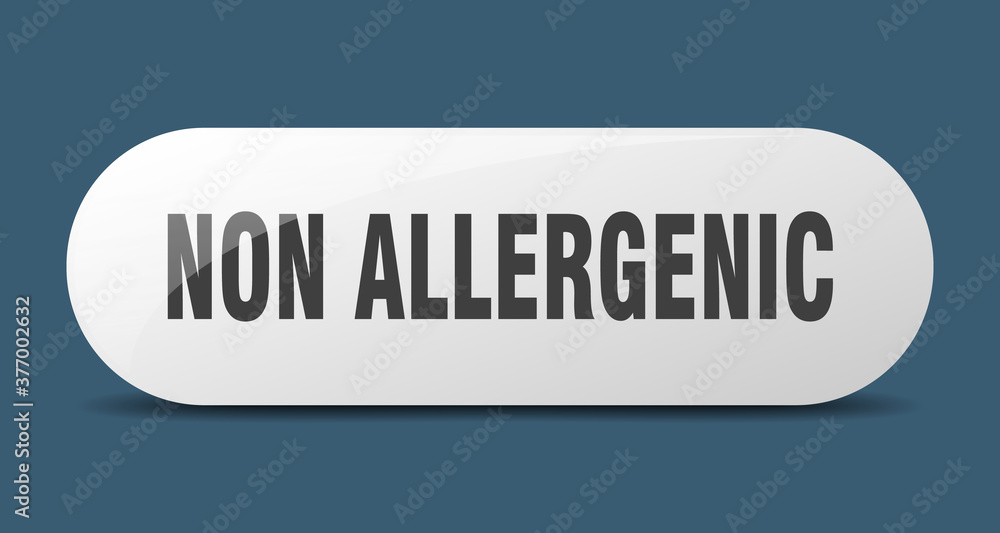 non allergenic button. sticker. banner. rounded glass sign non allergenic button. sticker. banner. rounded glass sign