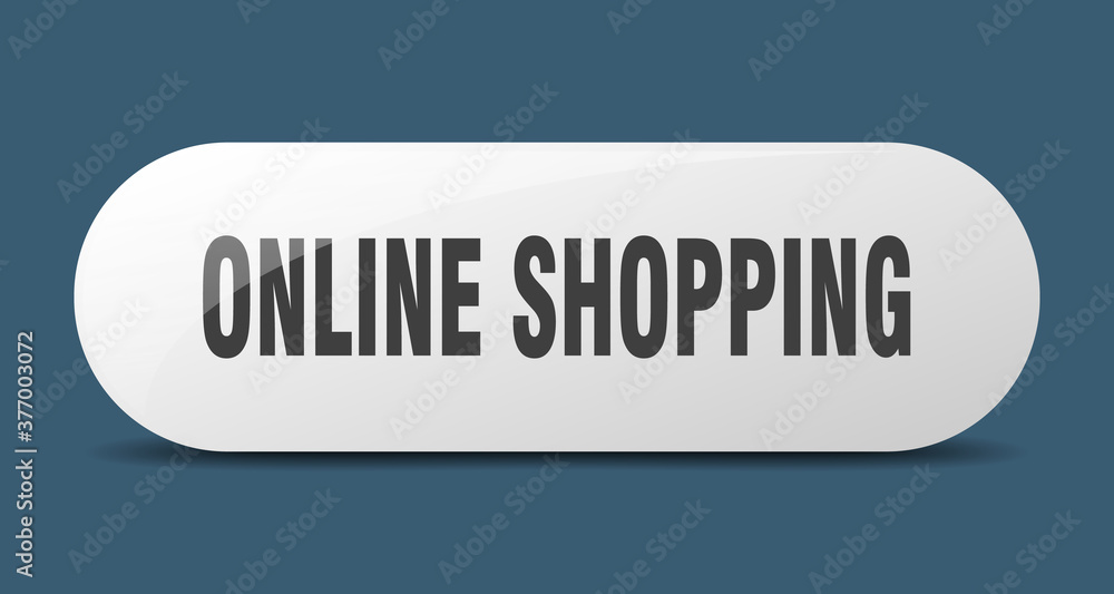 online shopping button. sticker. banner. rounded glass sign online shopping button. sticker. banner. rounded glass sign