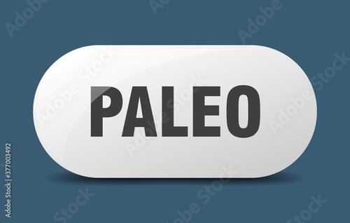 paleo button. sticker. banner. rounded glass sign