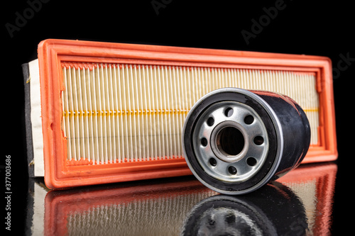 Oil and air filter for passenger car. Consumables for internal combustion engines.