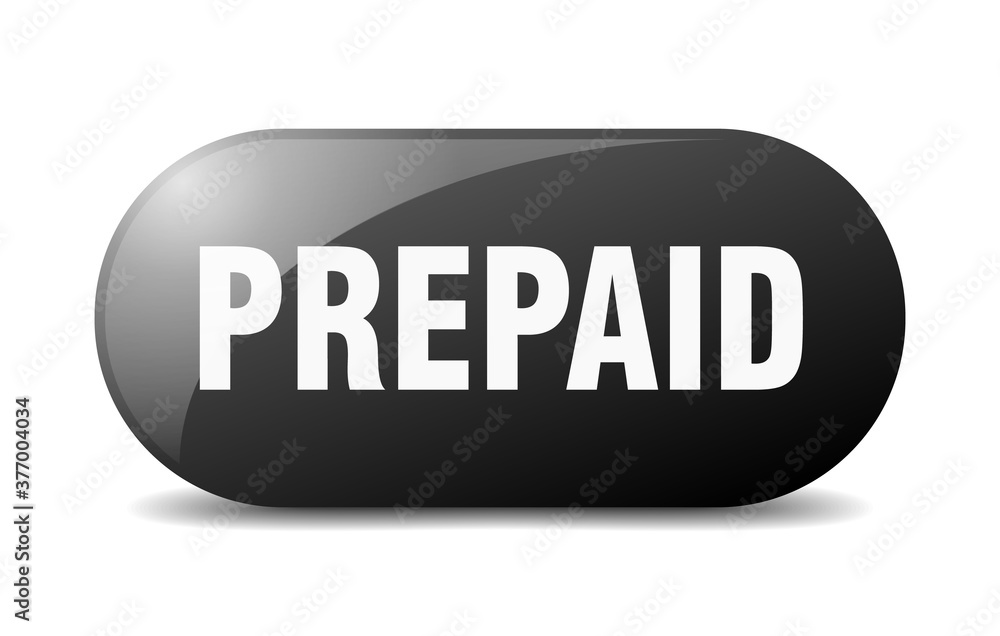 prepaid button. sticker. banner. rounded glass sign prepaid button. sticker. banner. rounded glass sign