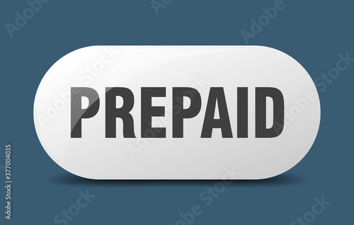 prepaid button. sticker. banner. rounded glass sign