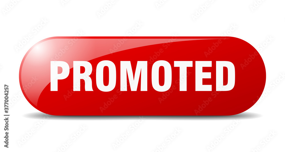 promoted button. sticker. banner. rounded glass sign promoted button. sticker. banner. rounded glass sign
