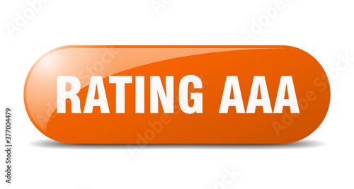rating aaa button. sticker. banner. rounded glass sign