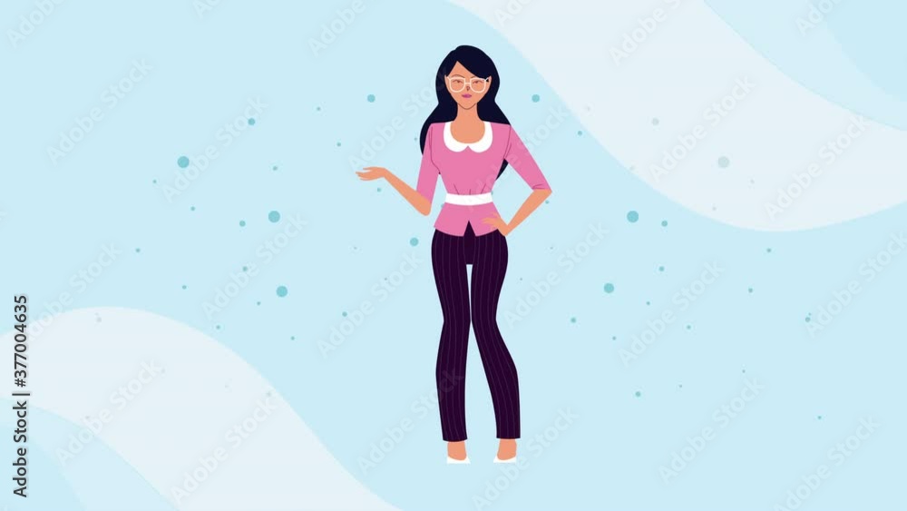 elegant businesswoman character animation elegant businesswoman character animation