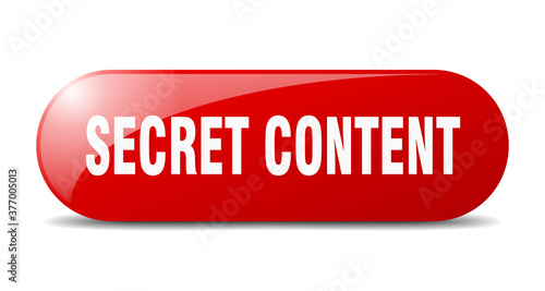 secret content button. sticker. banner. rounded glass sign