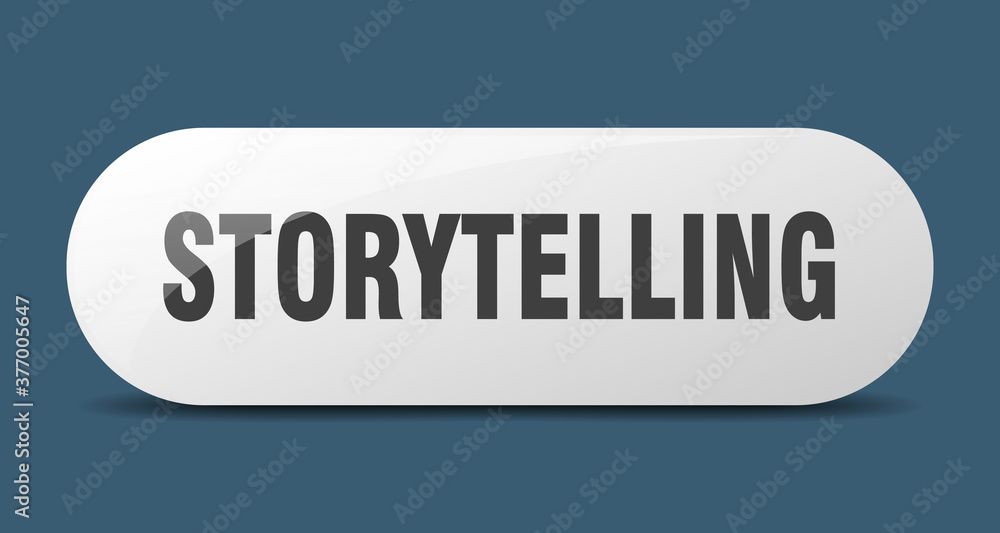 storytelling button. sticker. banner. rounded glass sign storytelling button. sticker. banner. rounded glass sign
