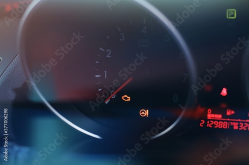 car speedometer and dashboard