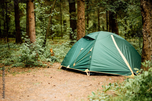 camping and tourist tent in the forest © Pavel