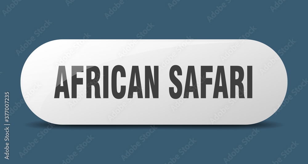 african safari button. sticker. banner. rounded glass sign