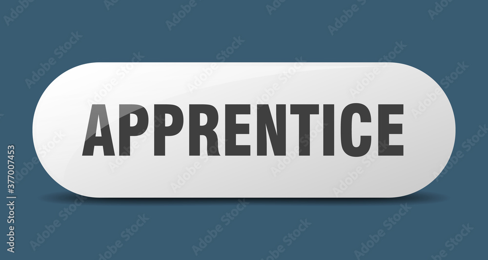 apprentice button. sticker. banner. rounded glass sign apprentice button. sticker. banner. rounded glass sign