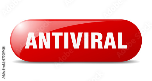 antiviral button. sticker. banner. rounded glass sign