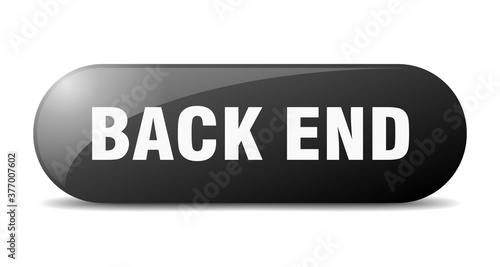 back end button. sticker. banner. rounded glass sign