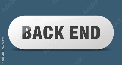 back end button. sticker. banner. rounded glass sign