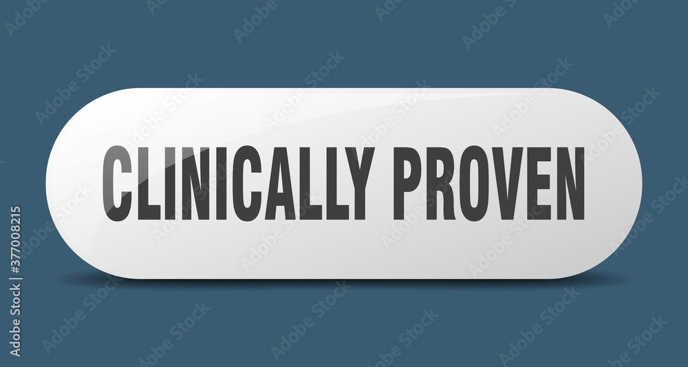 clinically proven button. sticker. banner. rounded glass sign clinically proven button. sticker. banner. rounded glass sign