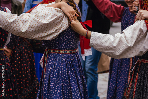 ethnic dress outfits handmade of girls slavic festival dance