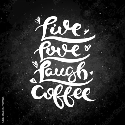 Hand drawn grunge lettering artwork on chalkboard. Stamp for t-shirt graphics, print, poster, banner, flyer, tags, postcard