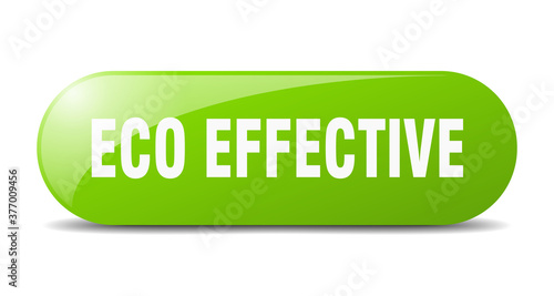 eco effective button. sticker. banner. rounded glass sign