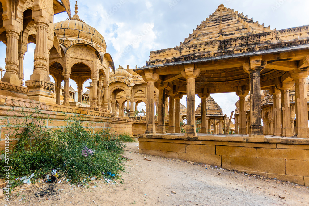 Royal Cenotaphs, Jaissalmer, Rajasthan, Hindu temple Bara Bagh