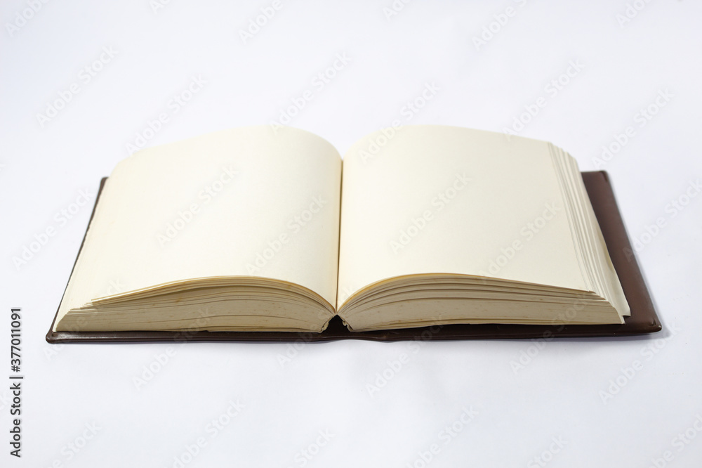 Livro aberto com folhas sem nada escrito Livro aberto com folhas sem nada escrito