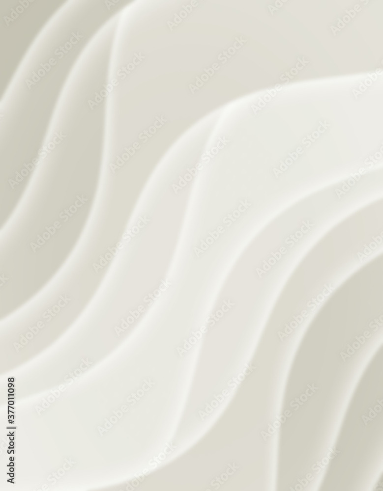 Obraz premium Wavy paper cut background. Blur. Abstract curved wave with blur effect for your design. Illustration with curves lines.