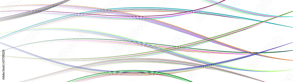 Abstract background of wavy intertwining colored lines on white Abstract background of wavy intertwining colored lines on white