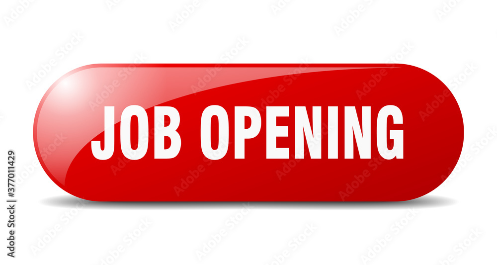 job opening button. sticker. banner. rounded glass sign job opening button. sticker. banner. rounded glass sign
