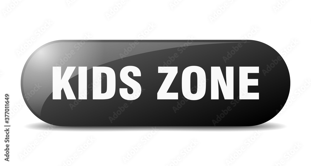 kids zone button. sticker. banner. rounded glass sign kids zone button. sticker. banner. rounded glass sign