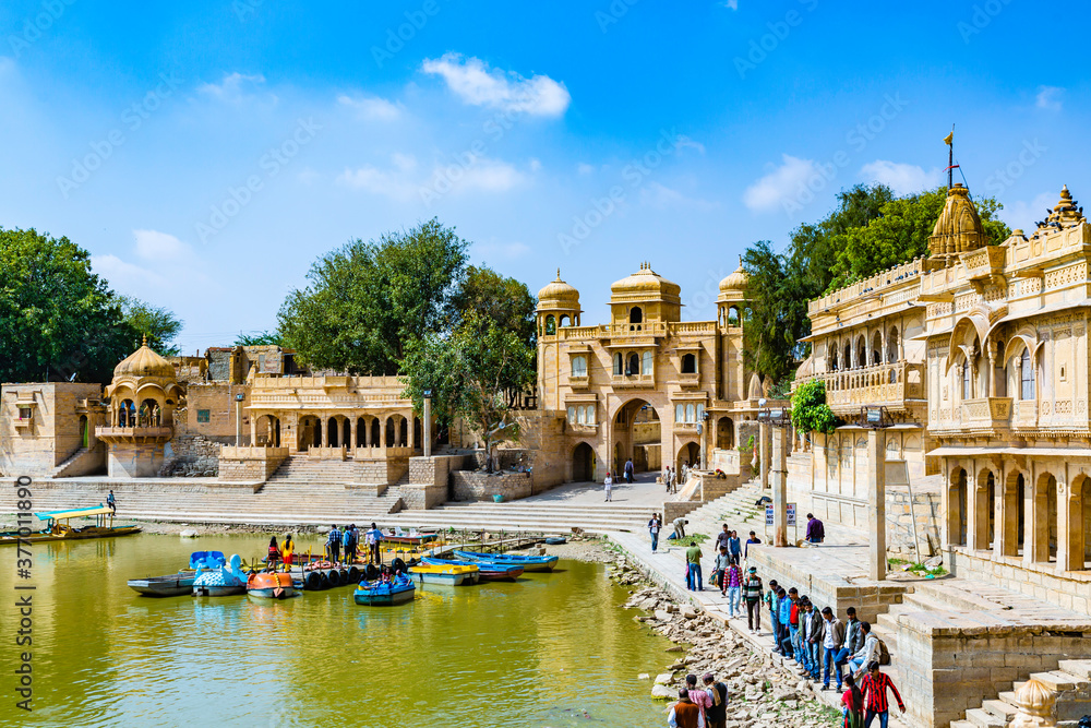 Gadisar lake in Jaisalmer, Rajasthan, India