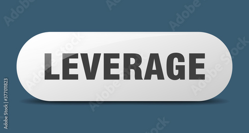 leverage button. sticker. banner. rounded glass sign