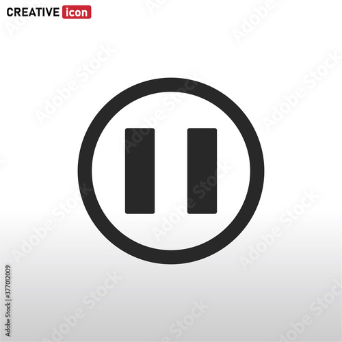 Pause icon vector , Pause button