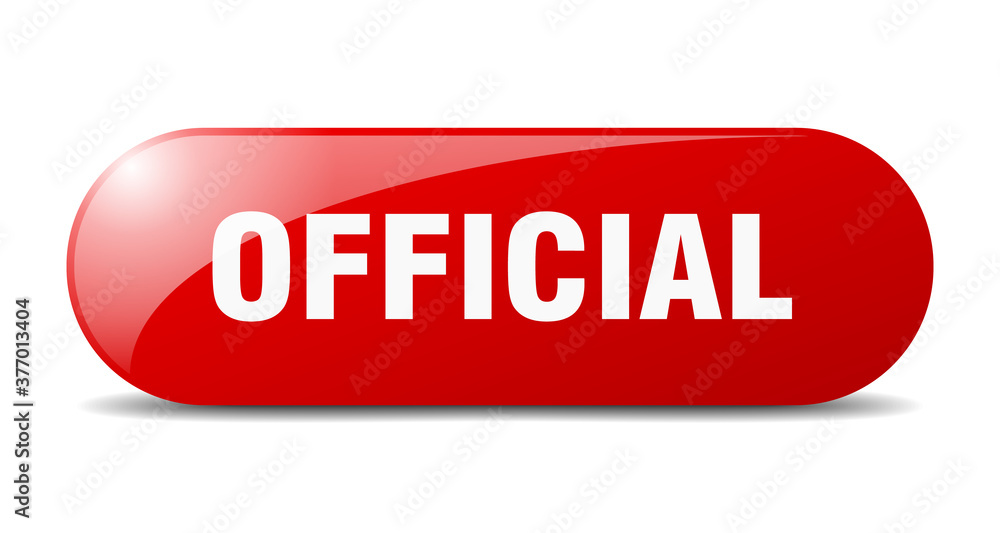 official button. sticker. banner. rounded glass sign official button. sticker. banner. rounded glass sign