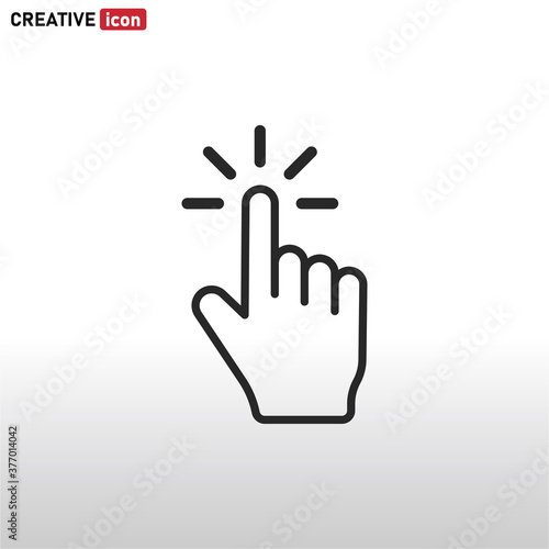 Finger Click icon vector . Click sign