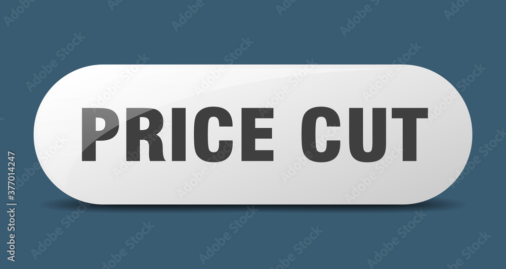 price cut button. sticker. banner. rounded glass sign price cut button. sticker. banner. rounded glass sign