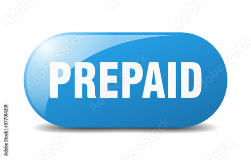 prepaid button. sticker. banner. rounded glass sign