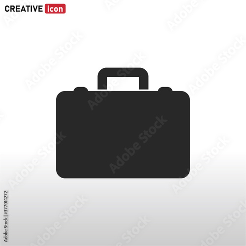Briefcase icon vector . Bag sign
