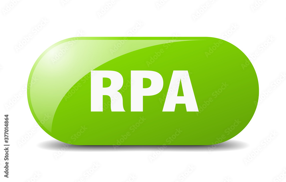rpa button. sticker. banner. rounded glass sign rpa button. sticker. banner. rounded glass sign