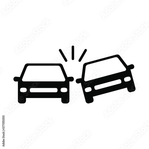 Vector car crash icon.vector illustration