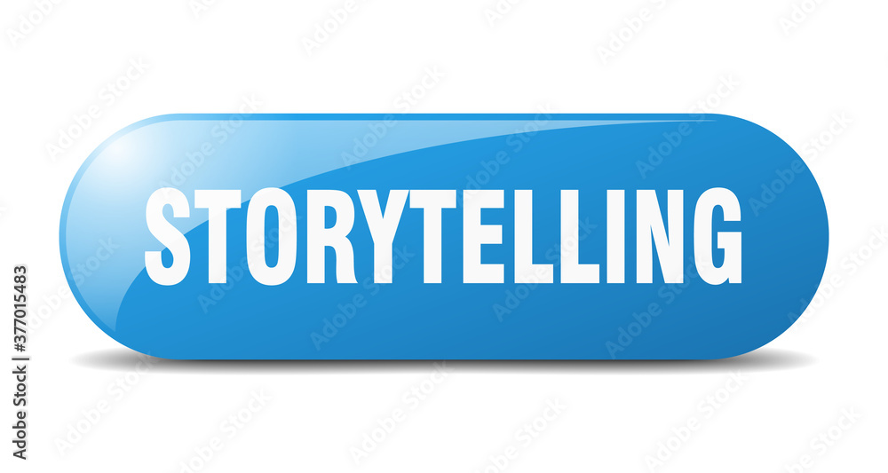 storytelling button. sticker. banner. rounded glass sign storytelling button. sticker. banner. rounded glass sign