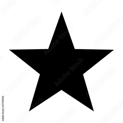 Star icon silhouette. Vector illustration isolated on white.