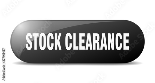 stock clearance button. sticker. banner. rounded glass sign