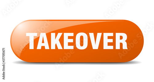 takeover button. sticker. banner. rounded glass sign